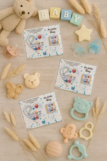 Çikolatalı Kalp Açacak Magnet | Yeni Doğan, Doğum Günü, Baby Shower Hediyesi
