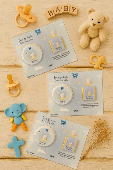 Yeni Doğan ve Baby Shower Çikolatalı Kapak Açacak Magnet Hediyelikleri