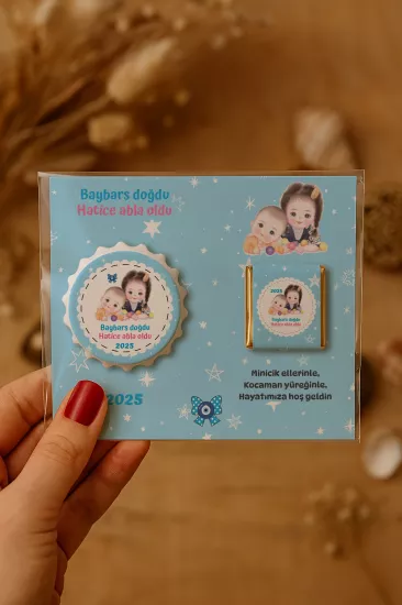 Yeni Doğan ve Baby Shower Çikolatalı Kapak Açacak Magnet Hediyelikleri
