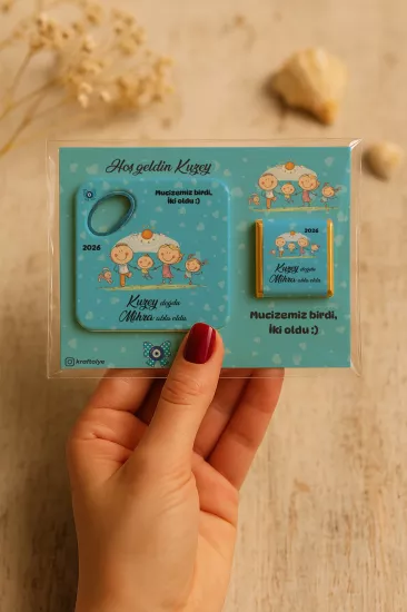 Çikolatalı Kare Bardak Altlığı Açacak Magnet