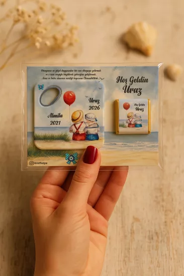 Çikolatalı Kare Bardak Altlığı Açacak Magnet