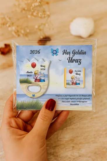 Çikolatalı Lale Açacak Magnet Hediyelik