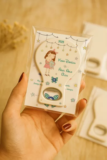 Jelatin Kartlı Bebek Hediyesi Balon Açacak Magnet | Baby Shower – Doğum Günü – Diş Buğdayı