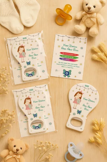 Jelatin Kartlı Bebek Hediyesi Balon Açacak Magnet | Baby Shower – Doğum Günü – Diş Buğdayı