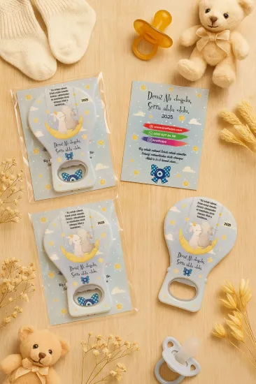 Jelatin Kartlı Bebek Hediyesi Balon Açacak Magnet | Baby Shower – Doğum Günü – Diş Buğdayı
