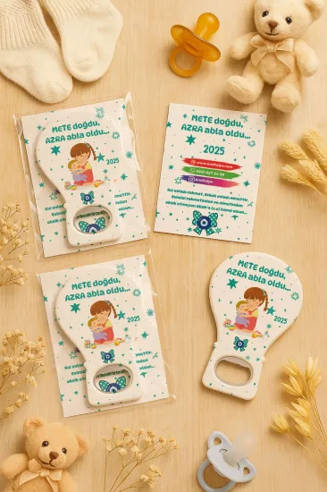 Jelatin Kartlı Bebek Hediyesi Balon Açacak Magnet | Baby Shower – Doğum Günü – Diş Buğdayı