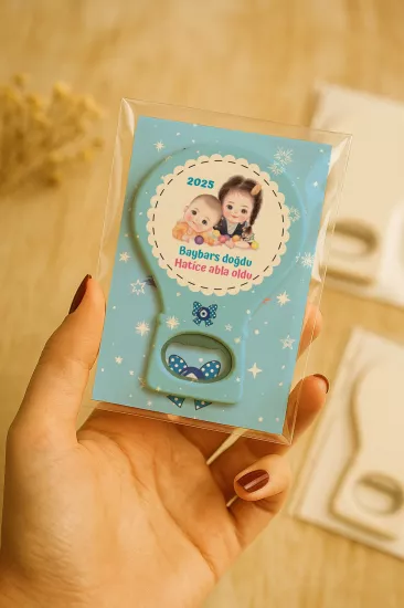 Jelatin Kartlı Bebek Hediyesi Balon Açacak Magnet | Baby Shower – Doğum Günü – Diş Buğdayı