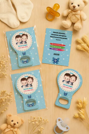 Jelatin Kartlı Bebek Hediyesi Balon Açacak Magnet | Baby Shower – Doğum Günü – Diş Buğdayı