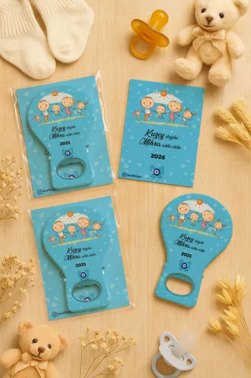 Jelatin Kartlı Bebek Hediyesi Balon Açacak Magnet | Baby Shower – Doğum Günü – Diş Buğdayı
