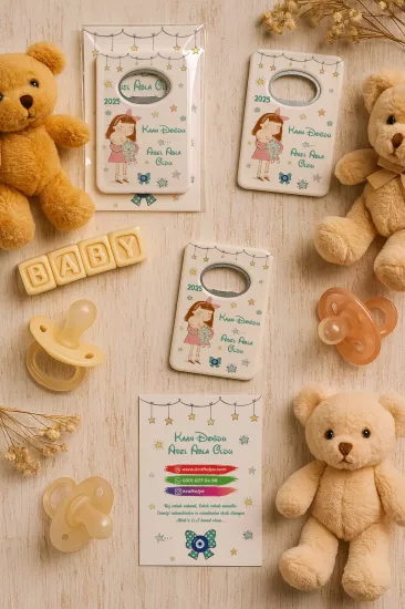Kartlı Açacak Magnet | Bebek ve Baby Shower Hediyesi