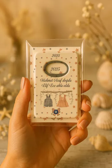Kartlı Açacak Magnet | Bebek ve Baby Shower Hediyesi