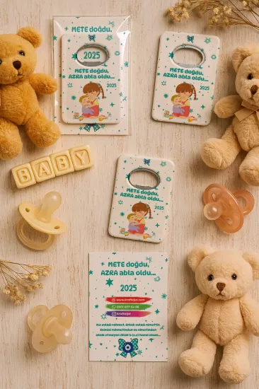 Kartlı Açacak Magnet | Bebek ve Baby Shower Hediyesi
