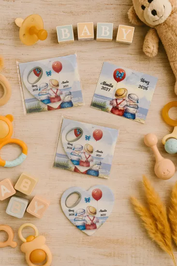 Jelatin Kartlı Kalp Açacak Magnet | Bebek ve Özel Gün Hediyesi