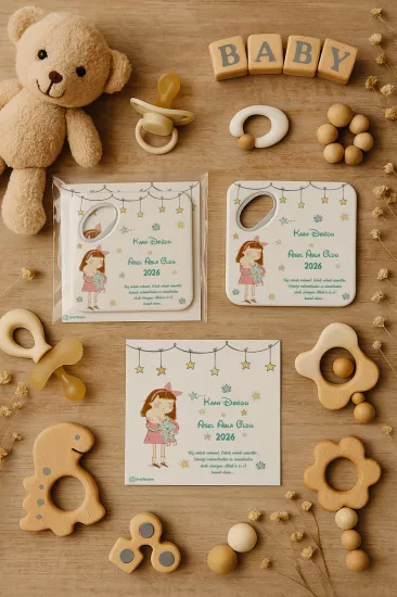 Abi Erkek Kardeş Temalı Kartlı Kare Açacak Magnet