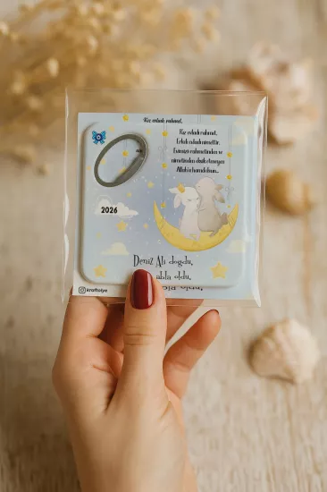 Doğum Günü & Baby Shower Dikdörtgen Açacak Magnet