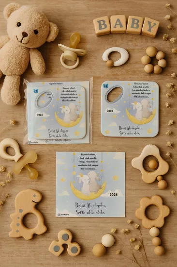 Doğum Günü & Baby Shower Dikdörtgen Açacak Magnet