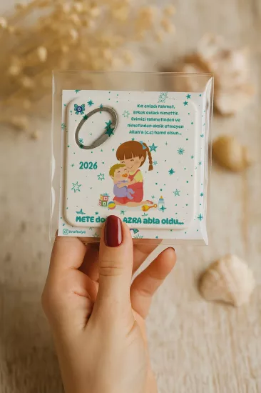 Doğum Günü & Baby Shower Dikdörtgen Açacak Magnet