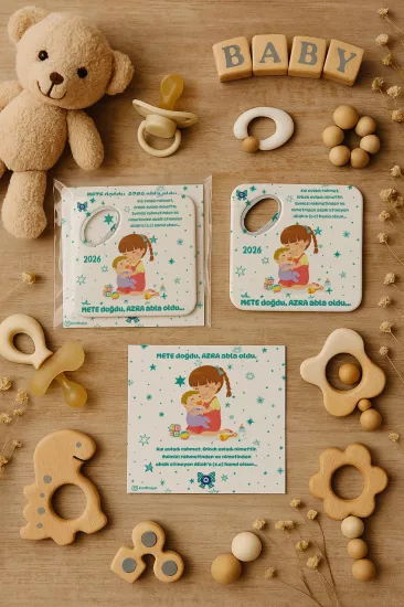 Doğum Günü & Baby Shower Dikdörtgen Açacak Magnet
