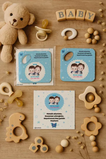 Doğum Günü & Baby Shower Dikdörtgen Açacak Magnet