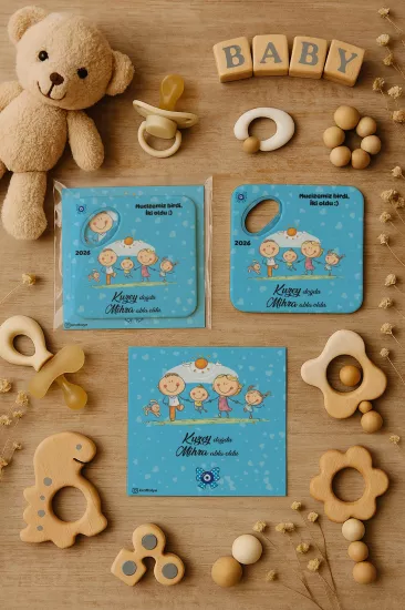Doğum Günü & Baby Shower Dikdörtgen Açacak Magnet
