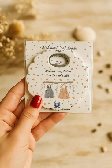 Kartlı Papatya Bardak Altlığı Açacak Magnet