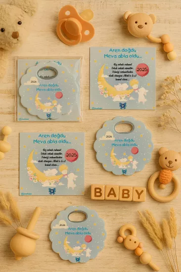 Kartlı Papatya Bardak Altlığı Açacak Magnet