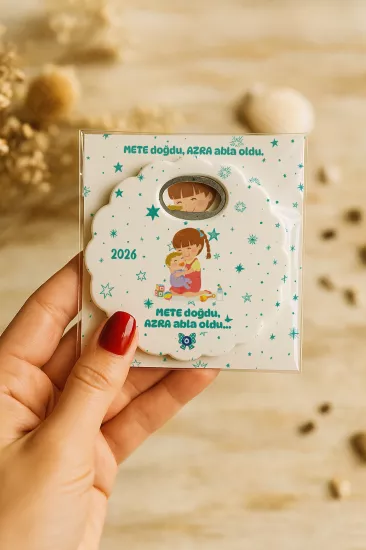 Kartlı Papatya Bardak Altlığı Açacak Magnet