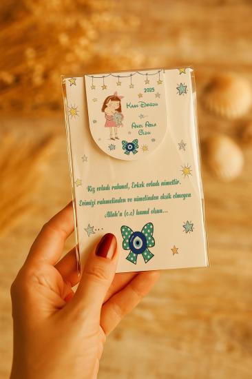 Kişiye Özel Bebek Hediyesi Mıknatıslı Kitap Ayracı