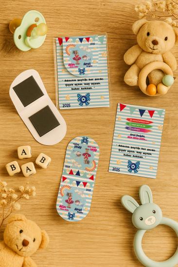 Kişiye Özel Bebek Hediyesi Mıknatıslı Kitap Ayracı