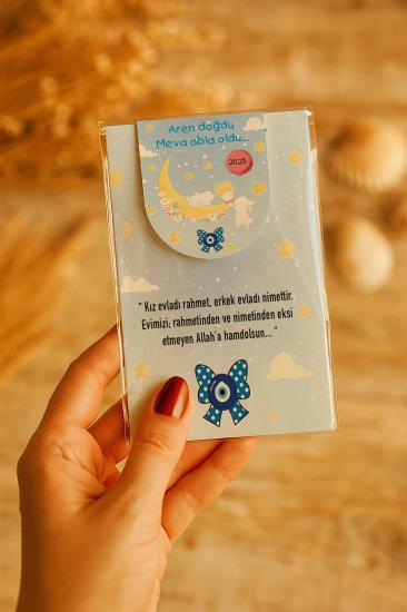 Kişiye Özel Bebek Hediyesi Mıknatıslı Kitap Ayracı