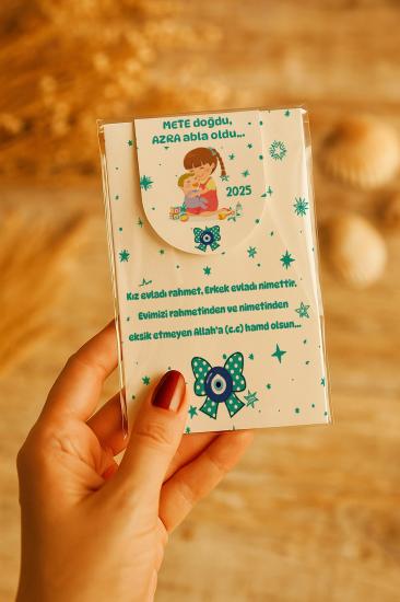 Kişiye Özel Bebek Hediyesi Mıknatıslı Kitap Ayracı