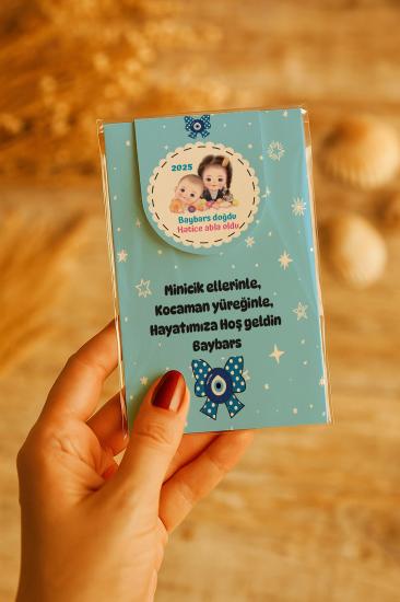 Kişiye Özel Bebek Hediyesi Mıknatıslı Kitap Ayracı