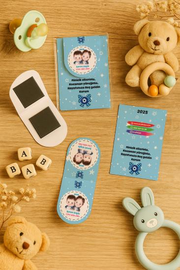 Kişiye Özel Bebek Hediyesi Mıknatıslı Kitap Ayracı