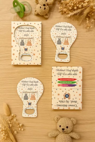Kutulu Balon Açacak Magnet – Yeni Doğan, Baby Shower, Doğum Günü, Diş Buğdayı Hediyesi