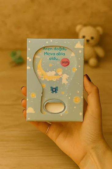 Kutulu Balon Açacak Magnet – Yeni Doğan, Baby Shower, Doğum Günü, Diş Buğdayı Hediyesi
