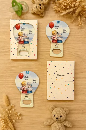 Kutulu Balon Açacak Magnet – Yeni Doğan, Baby Shower, Doğum Günü, Diş Buğdayı Hediyesi