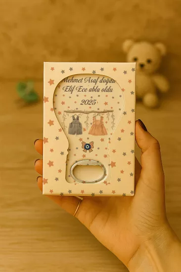 Mühürlü Kutulu Balon Açacak Magnet – Yeni Doğan, Doğum Günü, Baby Shower, Diş Buğdayı Hediyesi