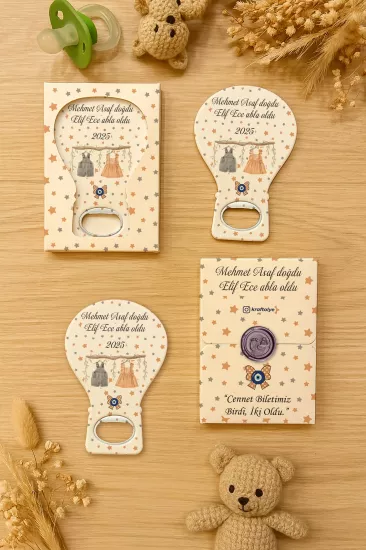 Mühürlü Kutulu Balon Açacak Magnet – Yeni Doğan, Doğum Günü, Baby Shower, Diş Buğdayı Hediyesi