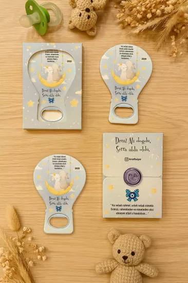 Mühürlü Kutulu Balon Açacak Magnet – Yeni Doğan, Doğum Günü, Baby Shower, Diş Buğdayı Hediyesi