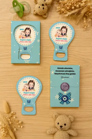 Mühürlü Kutulu Balon Açacak Magnet – Yeni Doğan, Doğum Günü, Baby Shower, Diş Buğdayı Hediyesi