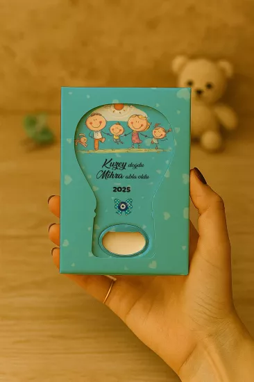 Mühürlü Kutulu Balon Açacak Magnet – Yeni Doğan, Doğum Günü, Baby Shower, Diş Buğdayı Hediyesi