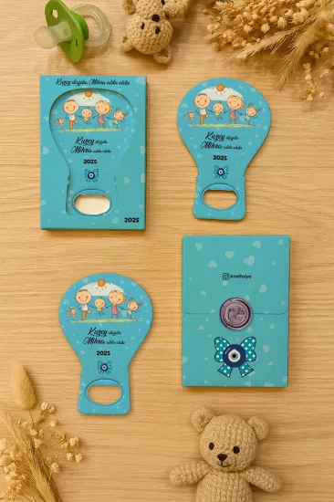 Mühürlü Kutulu Balon Açacak Magnet – Yeni Doğan, Doğum Günü, Baby Shower, Diş Buğdayı Hediyesi