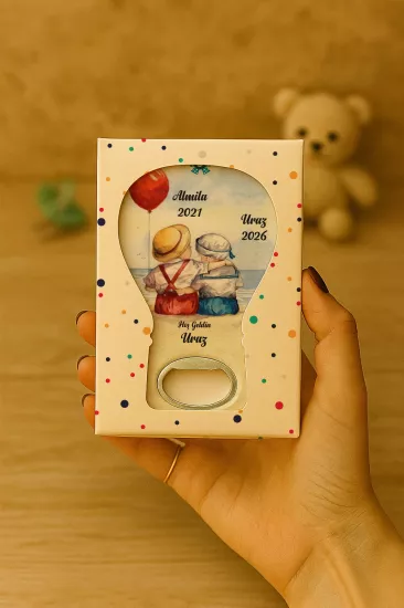 Mühürlü Kutulu Balon Açacak Magnet – Yeni Doğan, Doğum Günü, Baby Shower, Diş Buğdayı Hediyesi