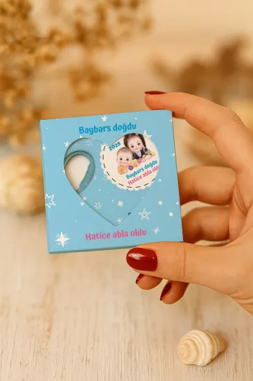 Mühürlü Kutulu Kalp Açacak Magnet | Baby Shower, Yeni Doğan ve Özel Gün Hediyesi