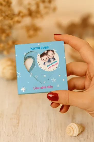 Mühürlü Kutulu Kalp Açacak Magnet | Baby Shower, Yeni Doğan ve Özel Gün Hediyesi
