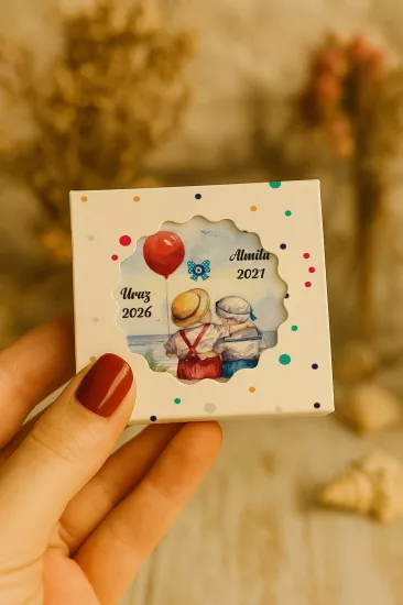 Kişiye Özel Mühürlü Kutulu Kapak Şekilli Açacak Magnet | Özel Gün Hediyelikleri