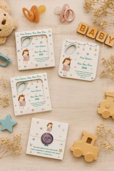 Mühürlü Kutulu Bardak Altlığı Açacak Magnet