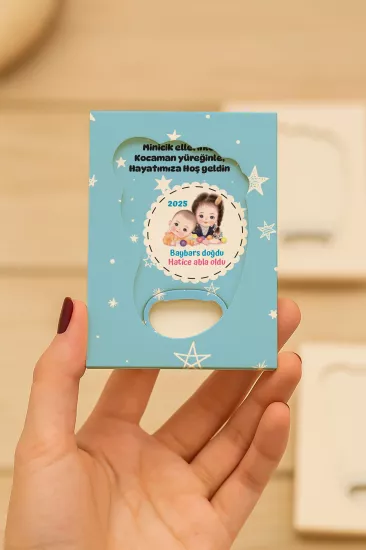 Mühürlü Ayak İzi Magnet | Bebek Hediyelikleri