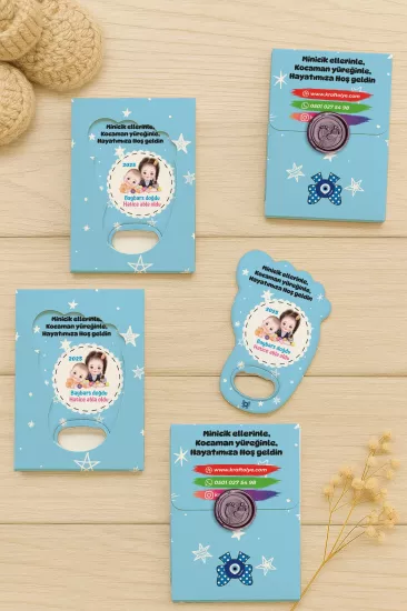Mühürlü Ayak İzi Magnet | Bebek Hediyelikleri