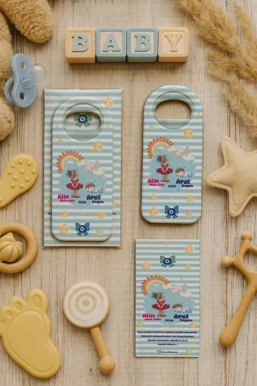 Kişiye Özel Kartlı Uzun Açacak Magnet | Bebek ve Özel Gün Hediyelikleri